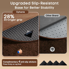 Tapis Ophanie comparé à une règle illustrant dimensions 4ft pratiques