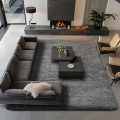 Ophanie tapis en usage salon sous canapé, augmente confort et esthétique