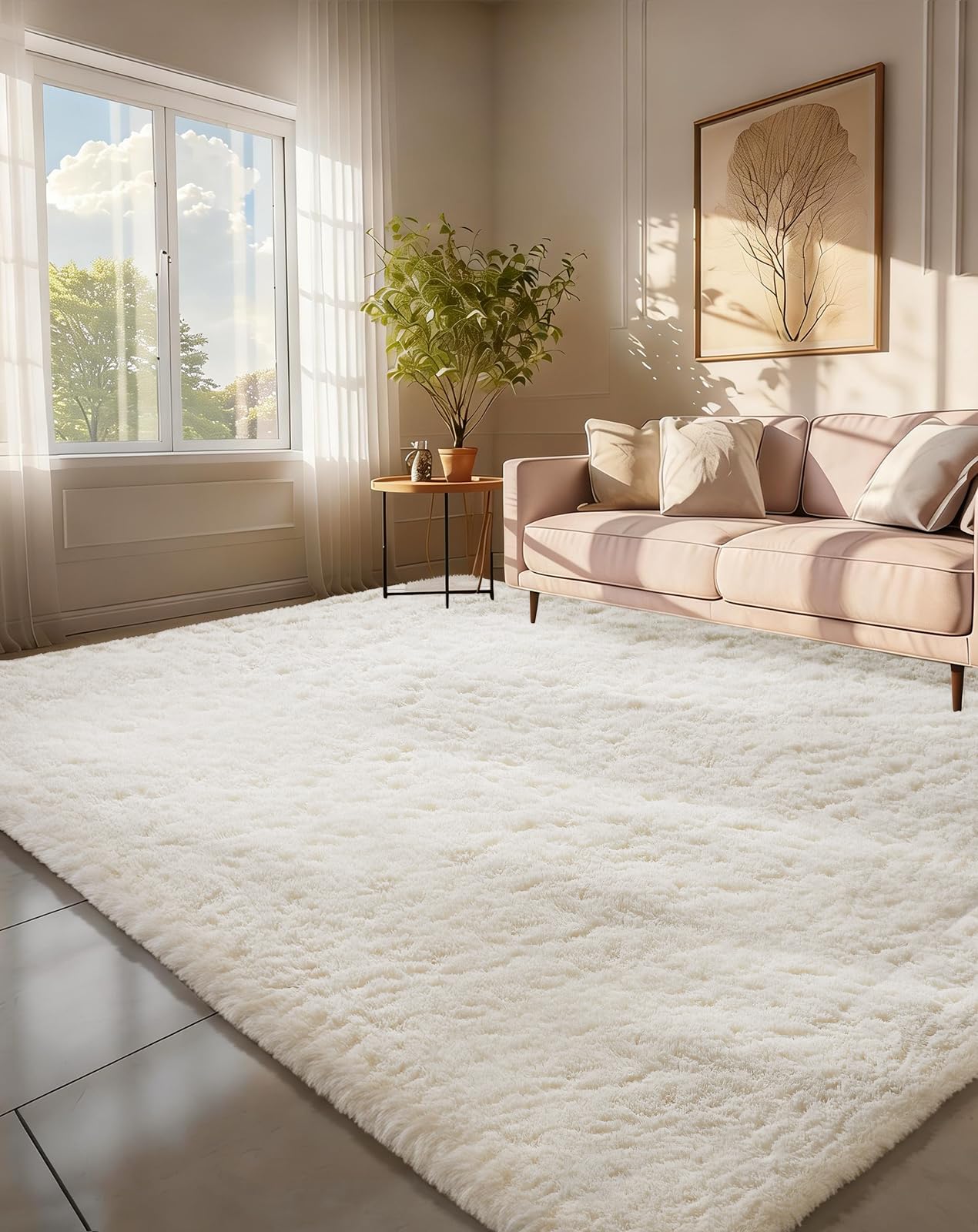 Ophanie tapis face avant ivoire montrant style chaleureux et confort
