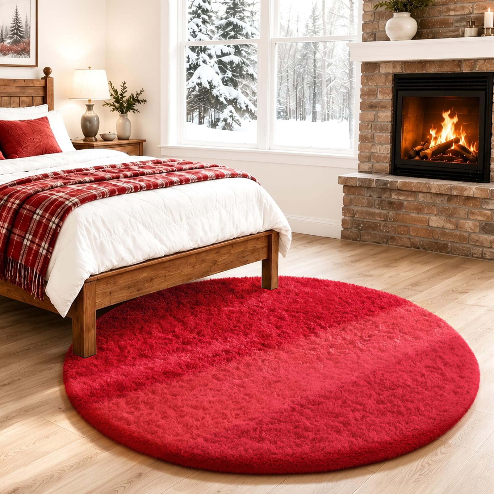 Ophanie tapis rond avant vue frontale apport chaleur et confort