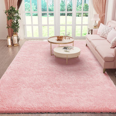 Ophanie tapis rose vue face, apportant confort et douceur immédiate