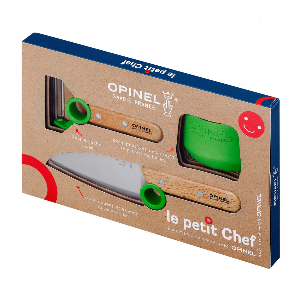 OPINEL couteau Le Petit Chef profil avec lame arrondie et coupe maîtrisée