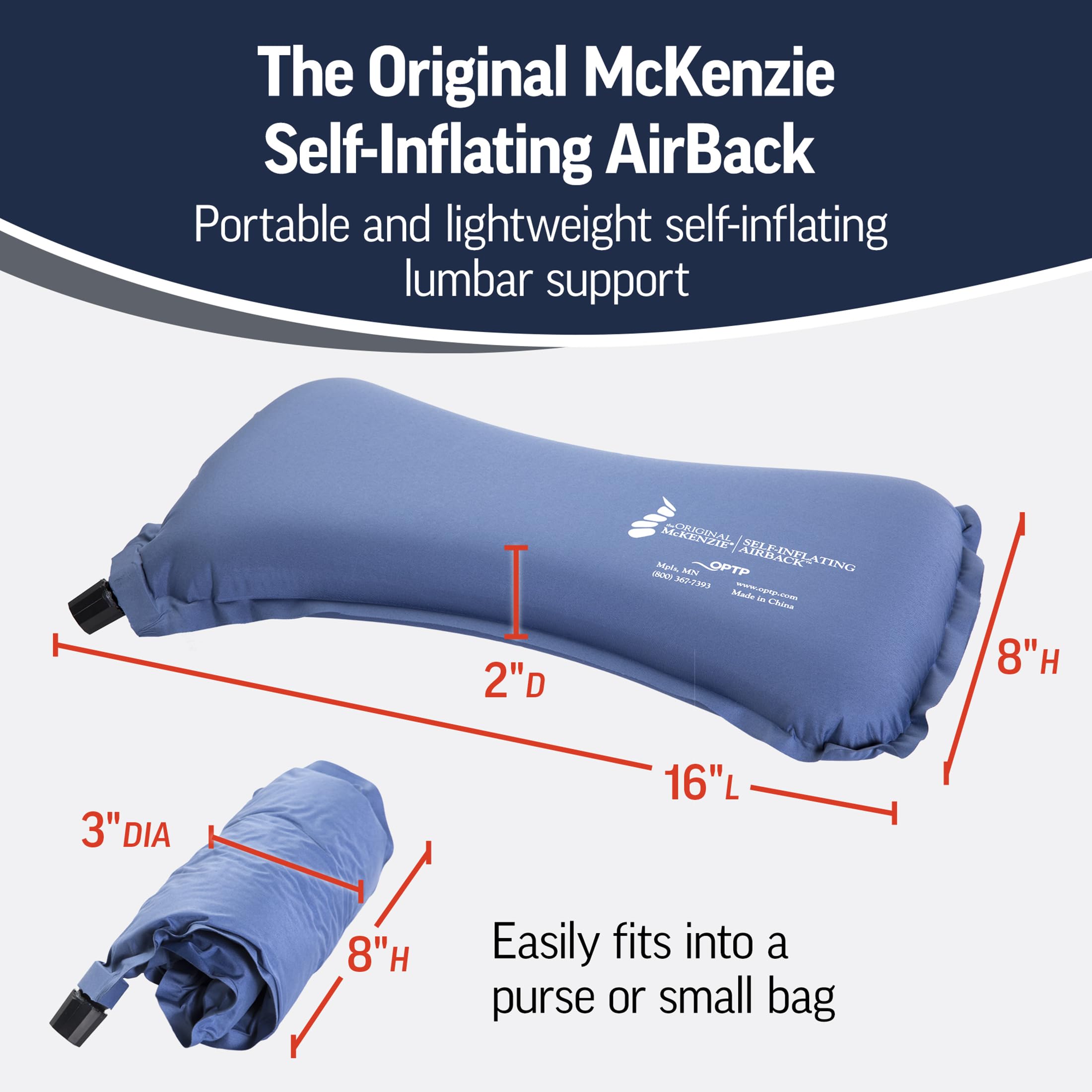 OPTP AirBack détail de la valve pour réglage rapide et gonflage personnalisé