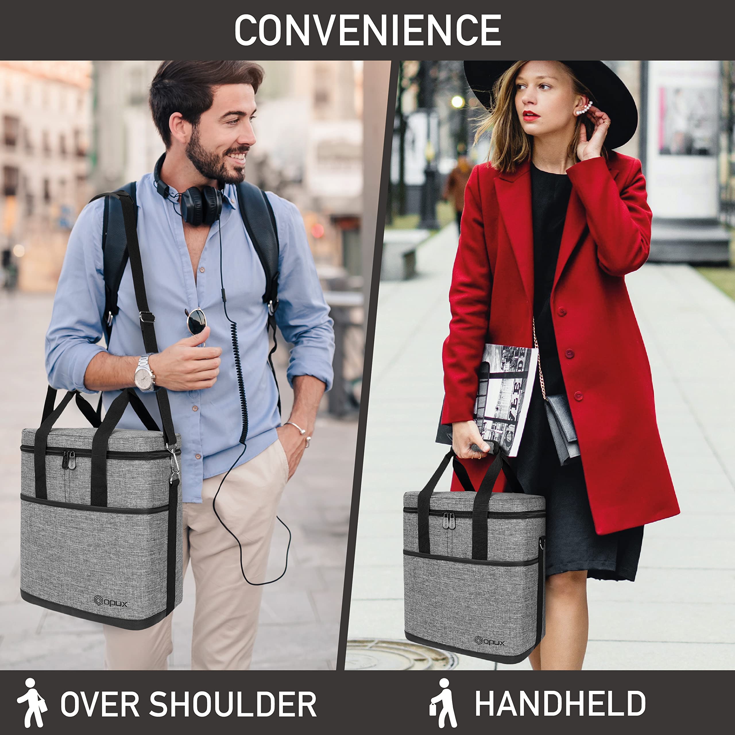 opux poche avant zippée pour ranger tire-bouchon et accessoires