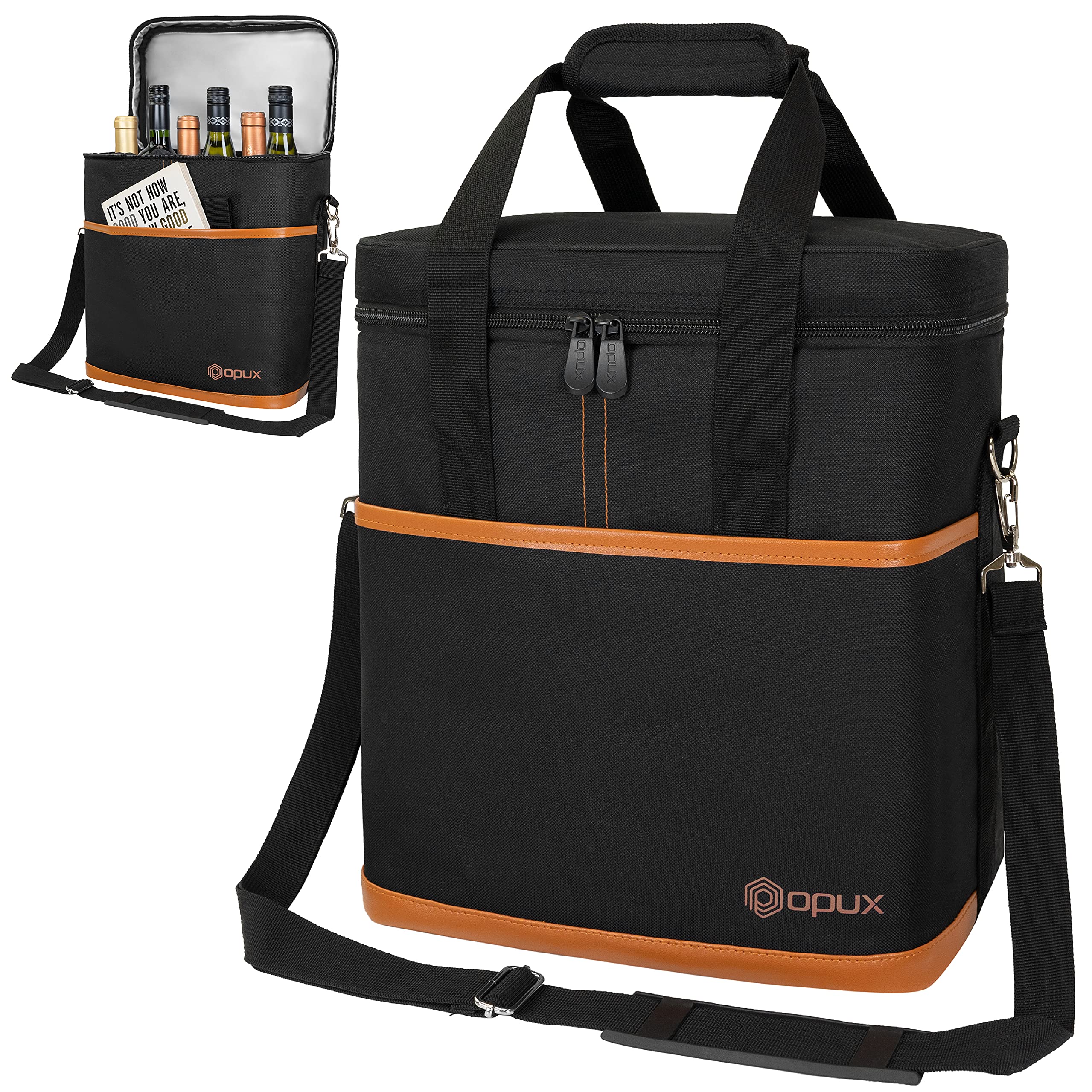 opux sac isotherme face avant montrant la fermeture et capacité