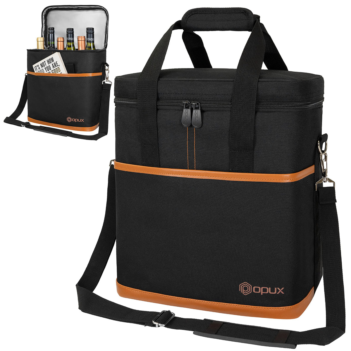 opux sac isotherme face avant montrant la fermeture et capacité