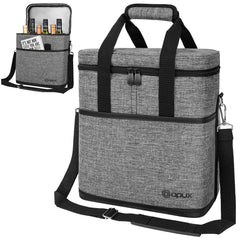 opux sac isotherme face montrant la fermeture et capacité six bouteilles