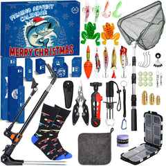 Oralaqua face boîte festive montrant 24 cases pour compter les jours de pêche