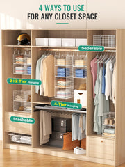 Orapoke organisateur en usage dans un placard illustrant gain d'espace