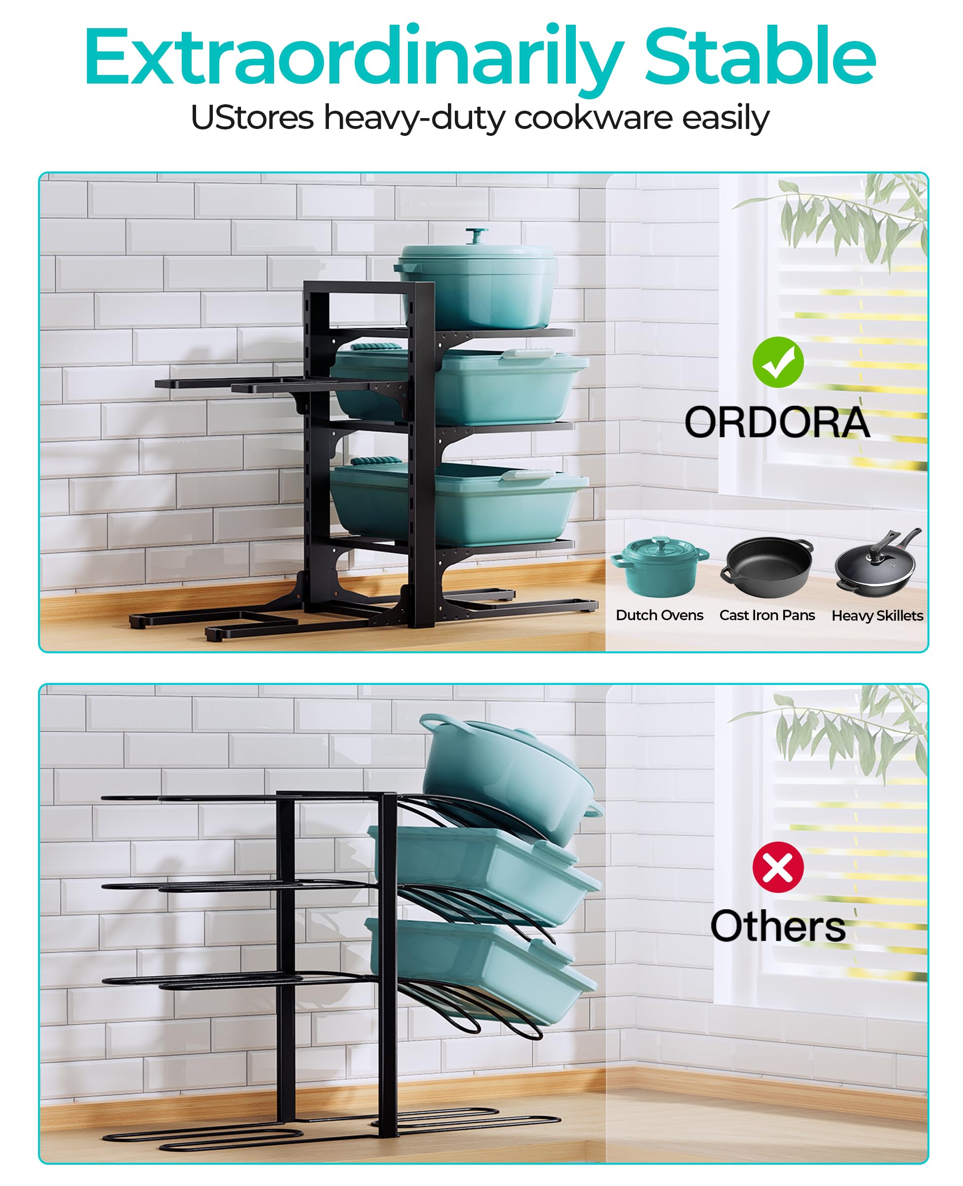 ORDORA organisateur installé dans cuisine montrant accès facile aux ustensiles