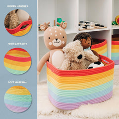 OrganiHaus gros plan du tressage en corde de coton, texture douce et robuste