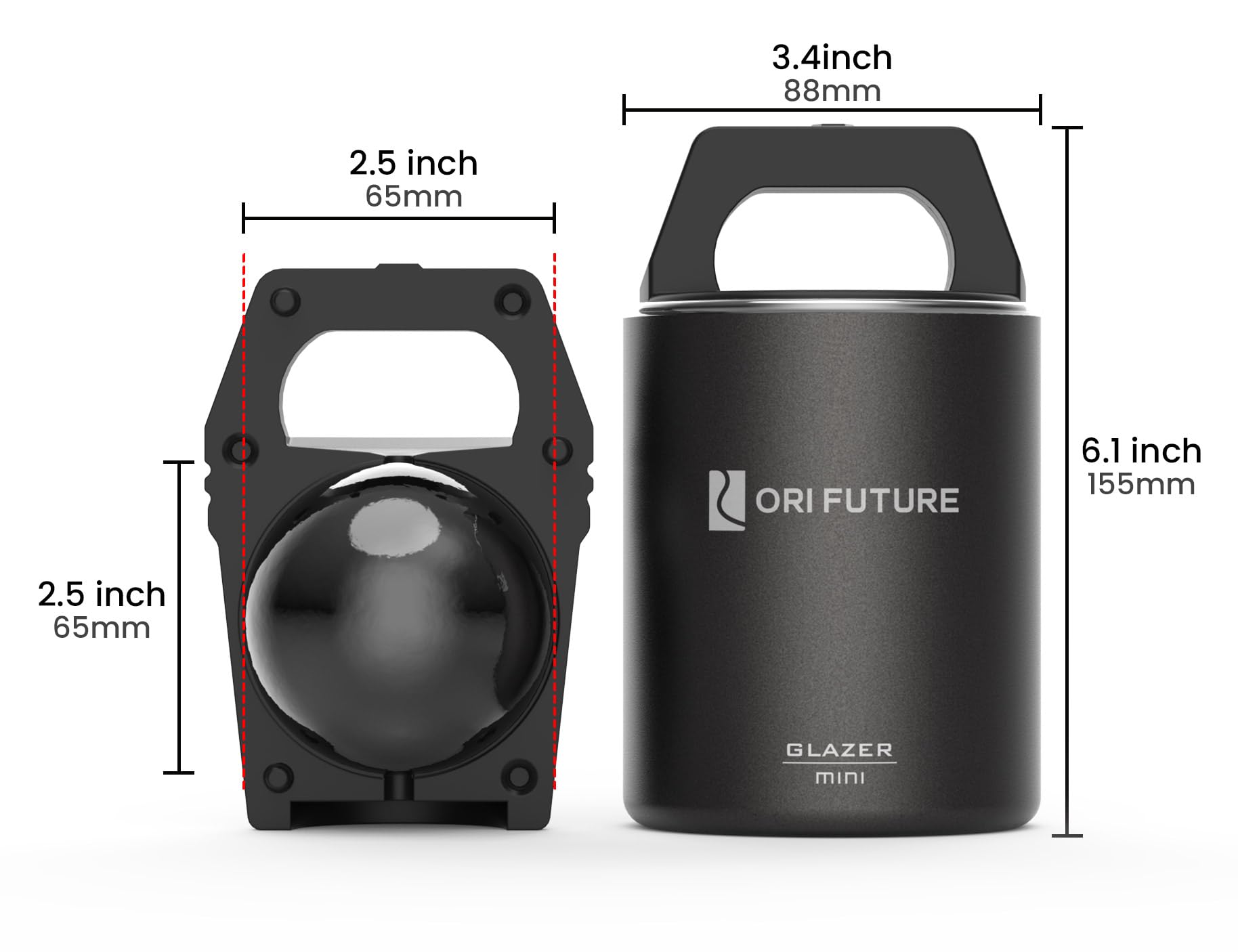 ORI Future GLAZER mini gros plan silicone facilitant démoulage propre
