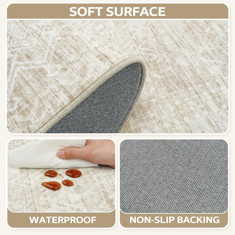 Oriannal tapis utilisé par enfant et animal montrant résistance