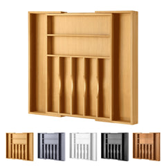 oridom face avant du plateau en bambou pour rangement durable