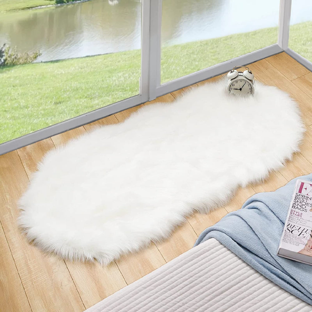 ORINOVA vue de face du tapis blanc, confort visuel immédiat