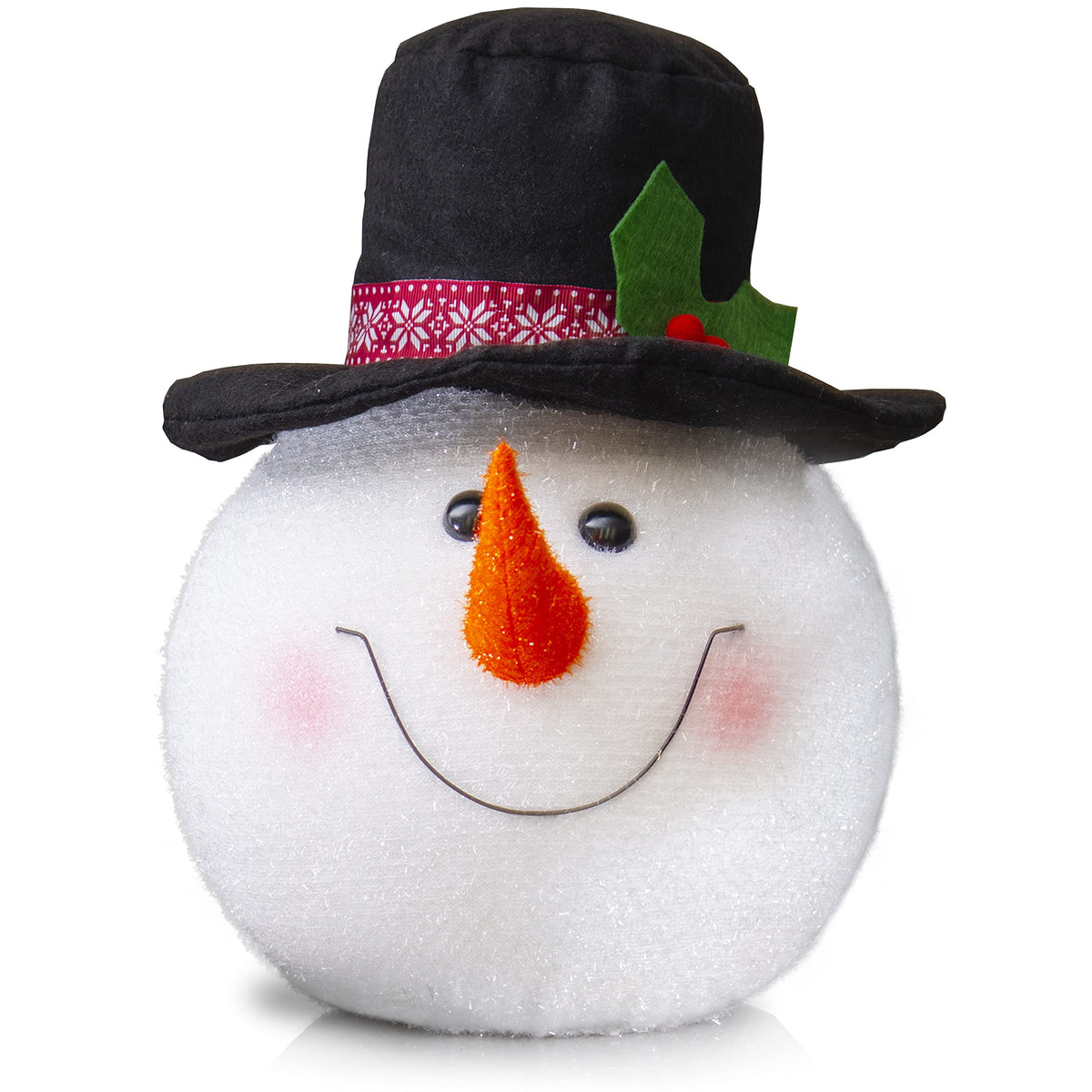 Ornativity tête bonhomme de neige face souriante pour décoration chaleureuse