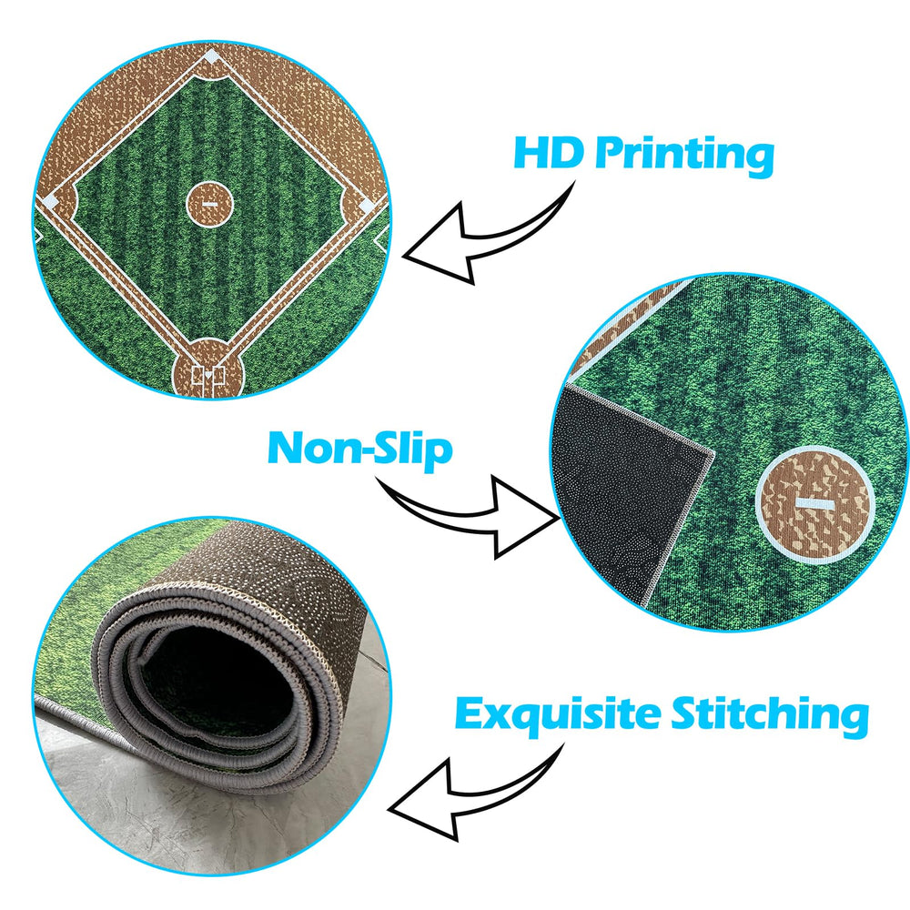 Osimiccp tapis baseball installé dans une chambre apportant style sportif