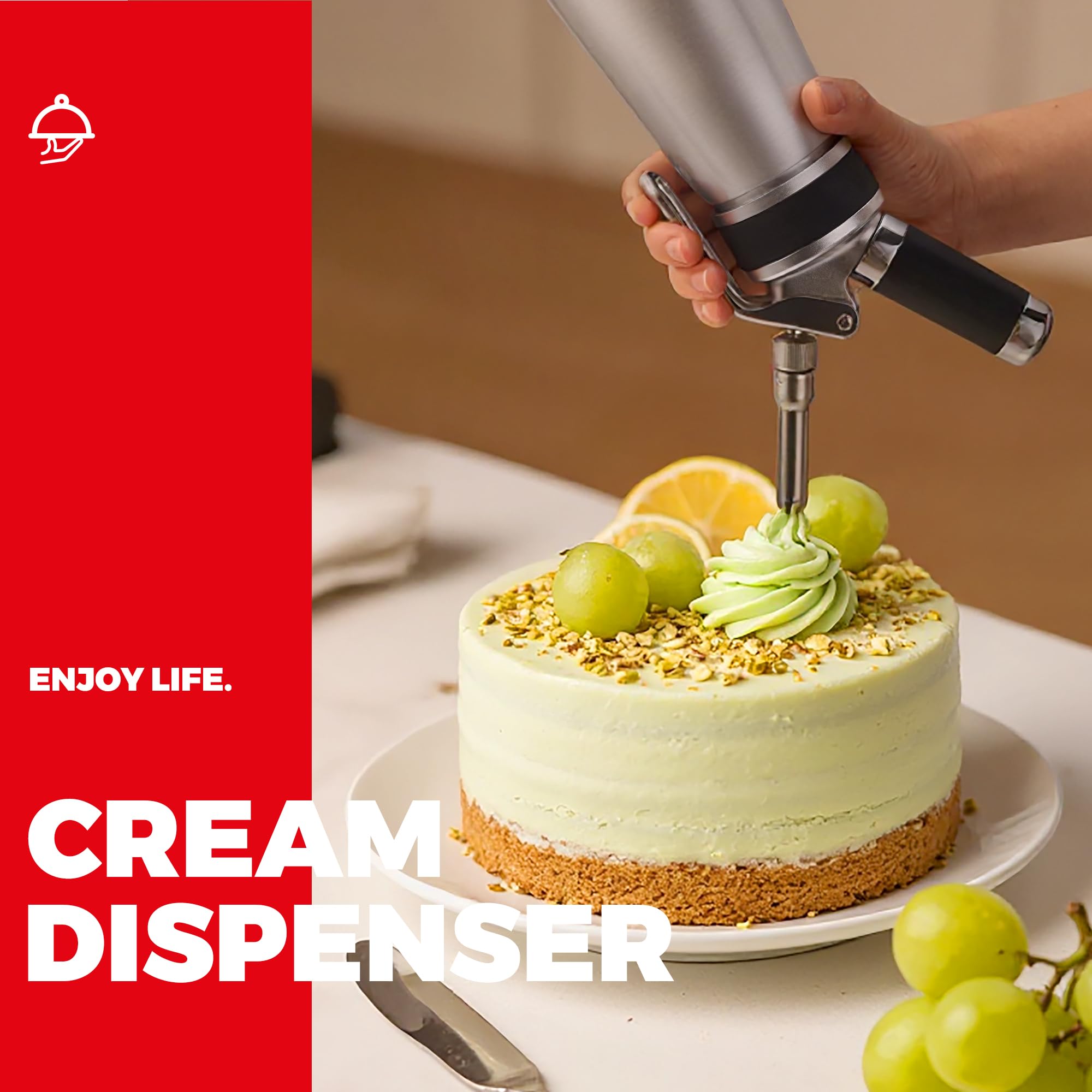 OSJ COOK distribution de chantilly sur gâteau pour finition professionnelle