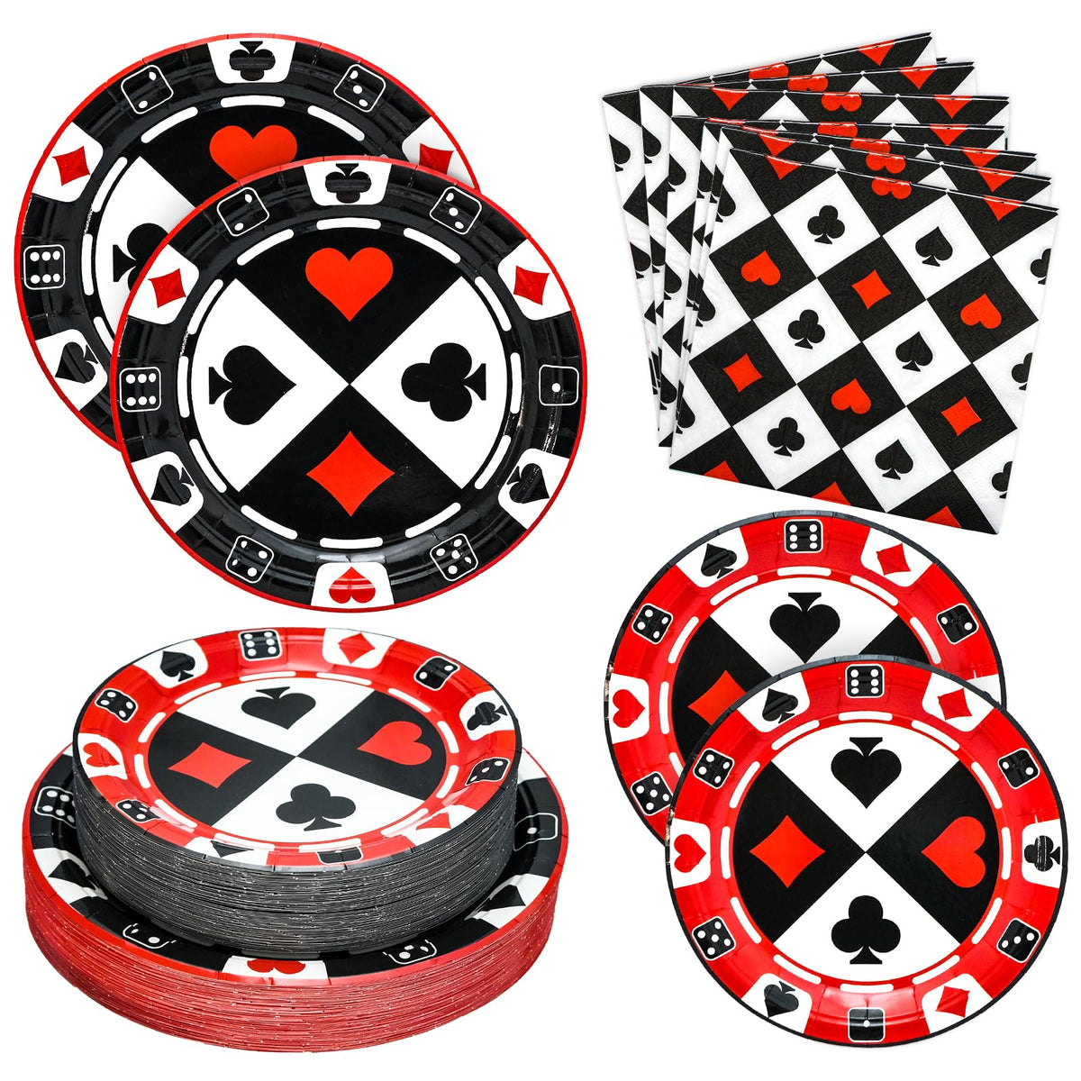 Osonm ensemble vu de face montrant assortiment noir rouge et gain de temps