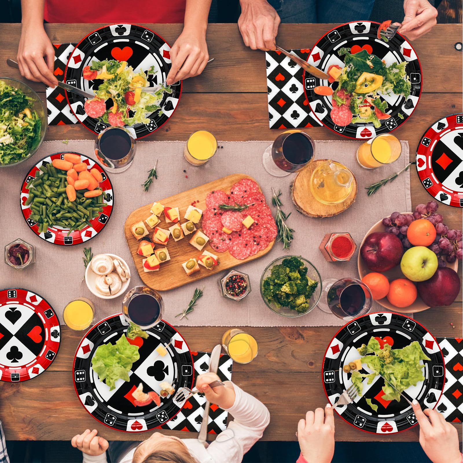 Osonm table dressée thème casino crée ambiance Las Vegas