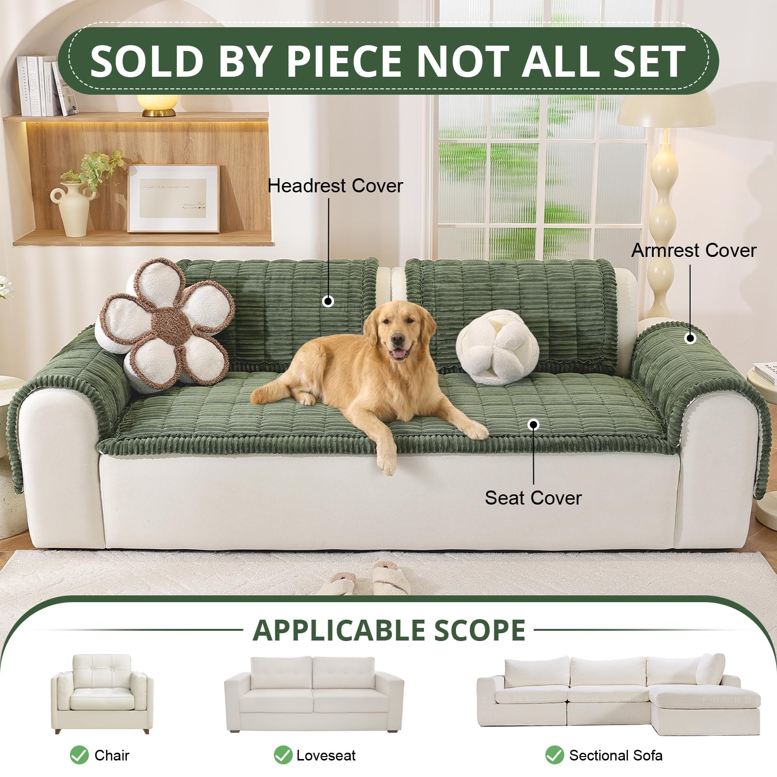 OstepDecor housse en usage avec un chien pour protéger canapé