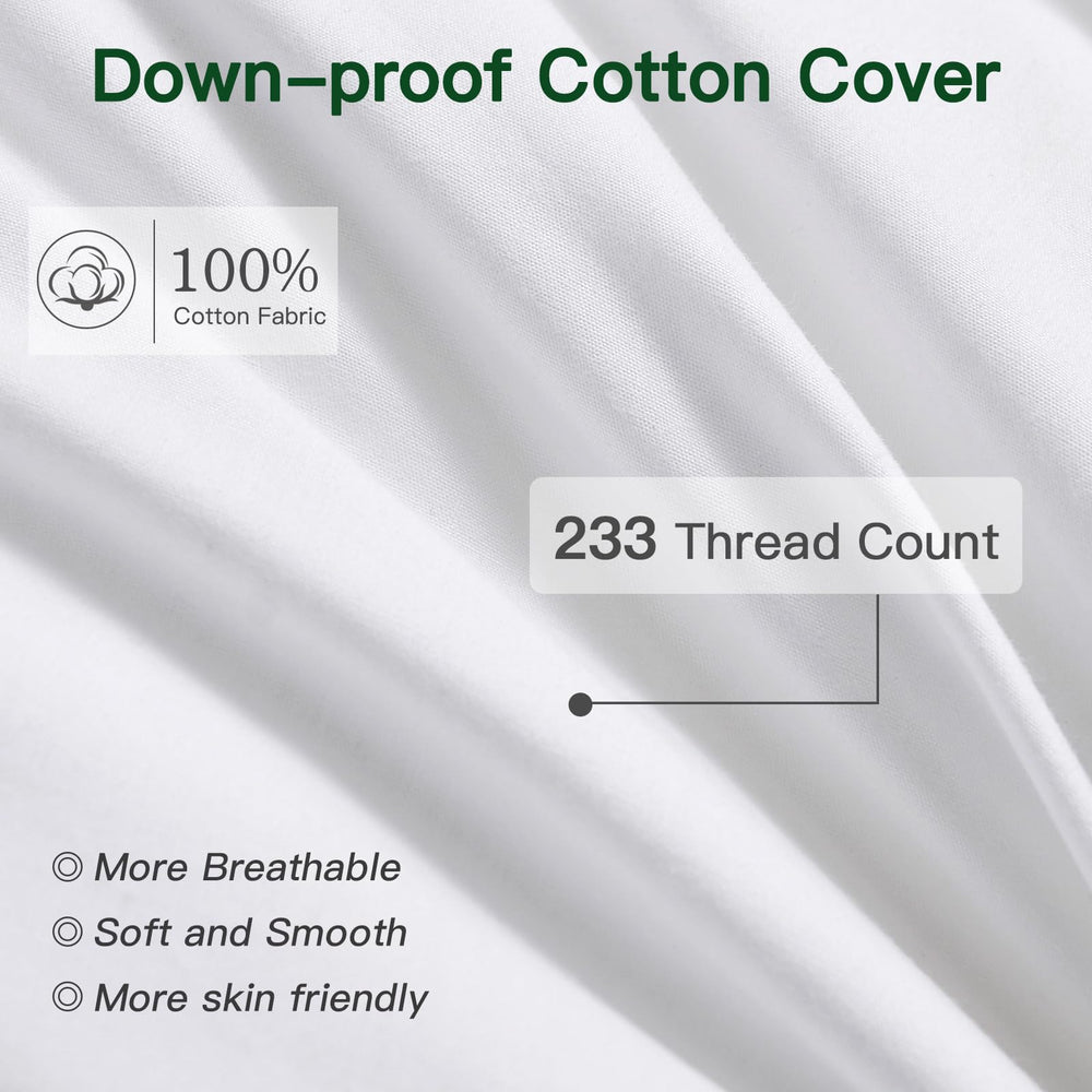 OTOSTAR zoom sur la housse 100% coton anti-fuite, respirante et douce au toucher