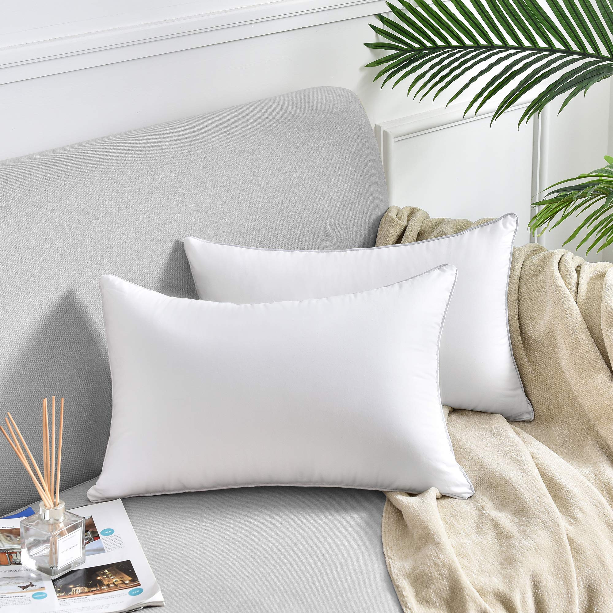 Oubonun lot de deux coussins, solution décorative coordonnée pour salon