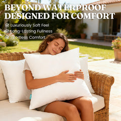 Oubonun coussin en usage sur canapé apporte confort décoratif immédiat