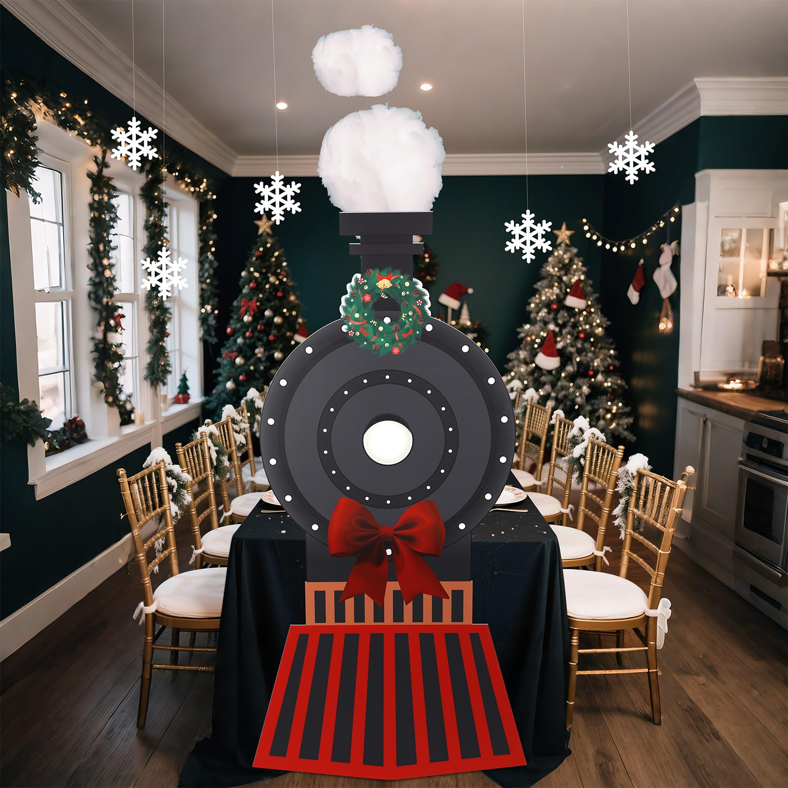Oudain décor fixé sur porte pour accueil festif visible