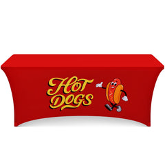 Oudain housse table face avant montrant motif hot-dog et attractivité