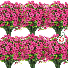 Ouddy Decor paquet complet de 24 roses rouges, gain de temps décoratif