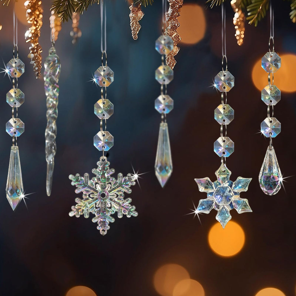 OuMuaMua icicle suspendu sur branche, ajoute longueur et mouvement