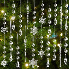 OuMuaMua sapin garni d'ornements cristal éclat lumineux