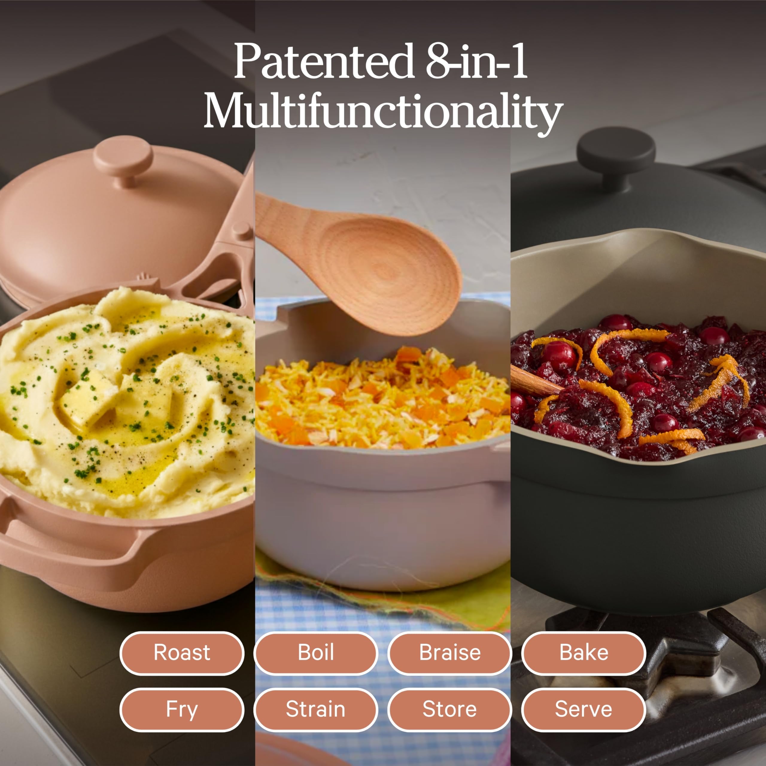 Our Place Mini Perfect Pot en usage pour cuire une sauce, polyvalence pour repas rapides