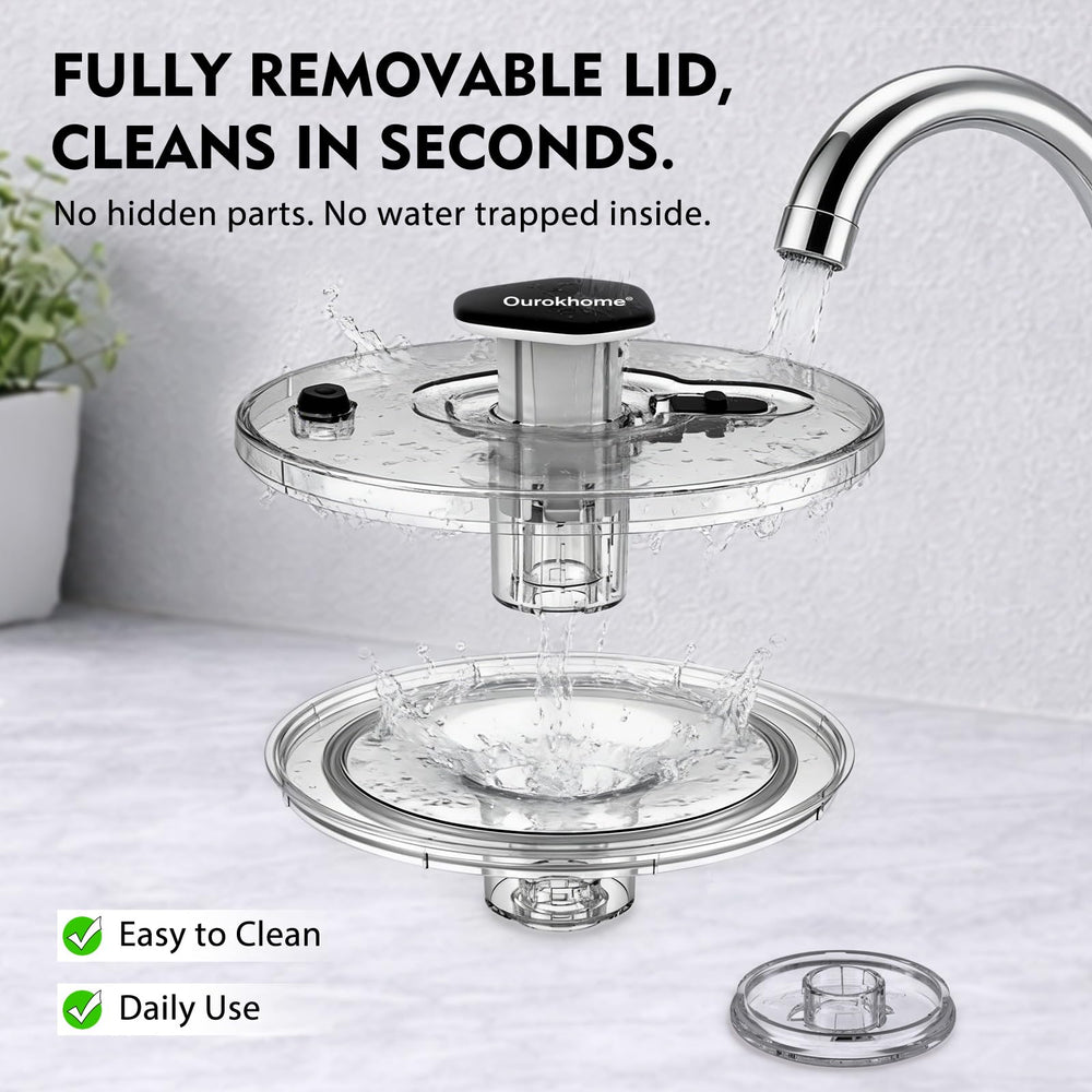 Ourokhome en usage pressant la pompe pour essorage rapide