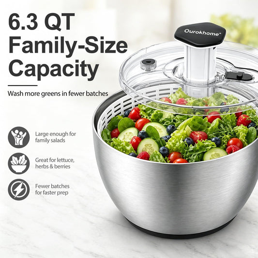 Ourokhome gros plan sur l'inox 304 montrant durabilité et nettoyage facile