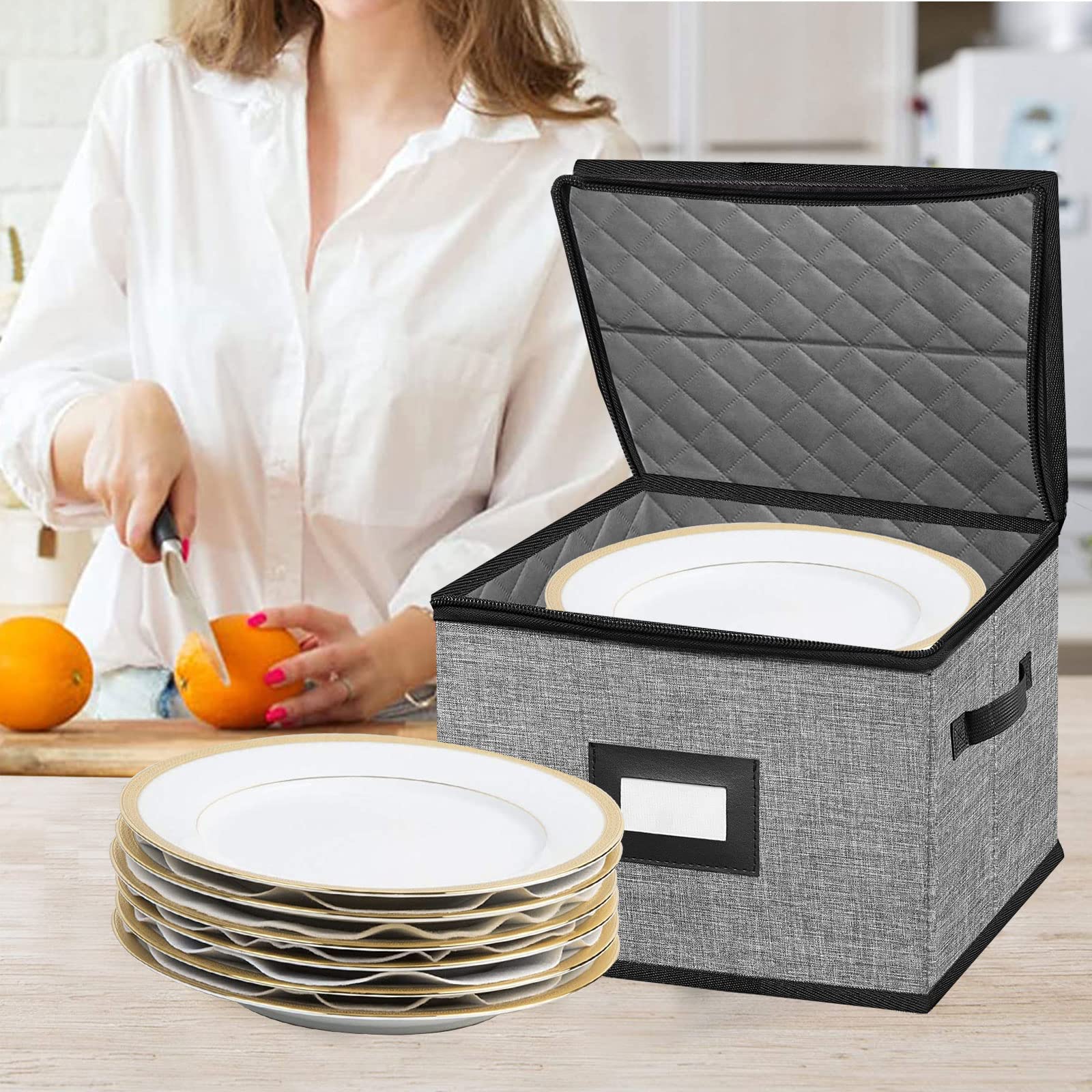 ouruer comparaison taille avec assiette montrant capacité 12 pouces maximale