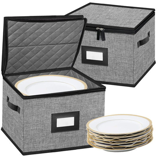 ouruer boîte face avant noire et grise pour rangement sûr de vaisselle
