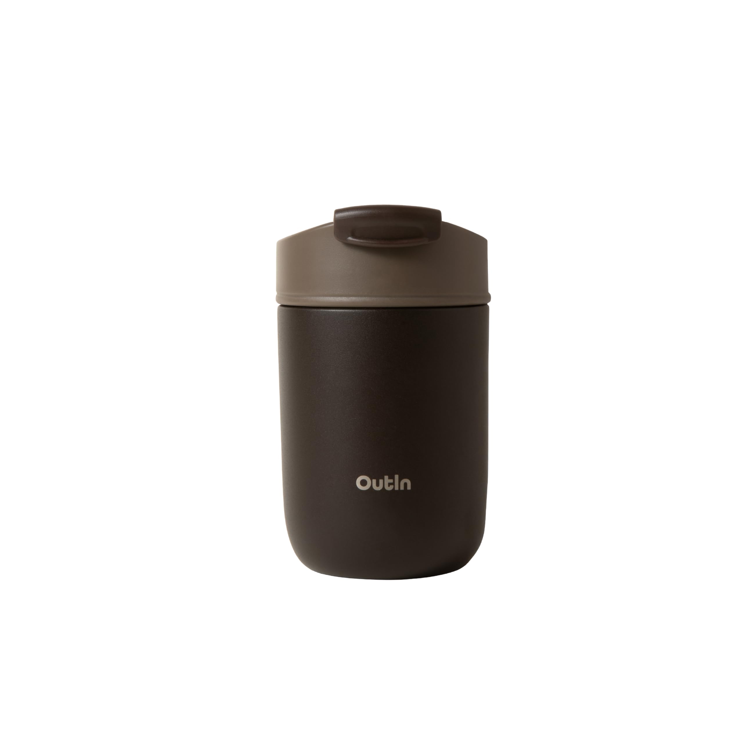 OutIn tumbler face avant montrant design élégant et portabilité
