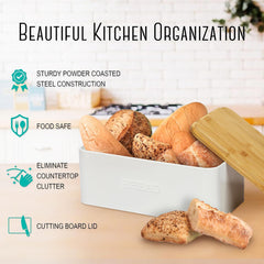 OUTSHINE boîte ouverte avec miche de pain, protège la fraîcheur et l'organisation