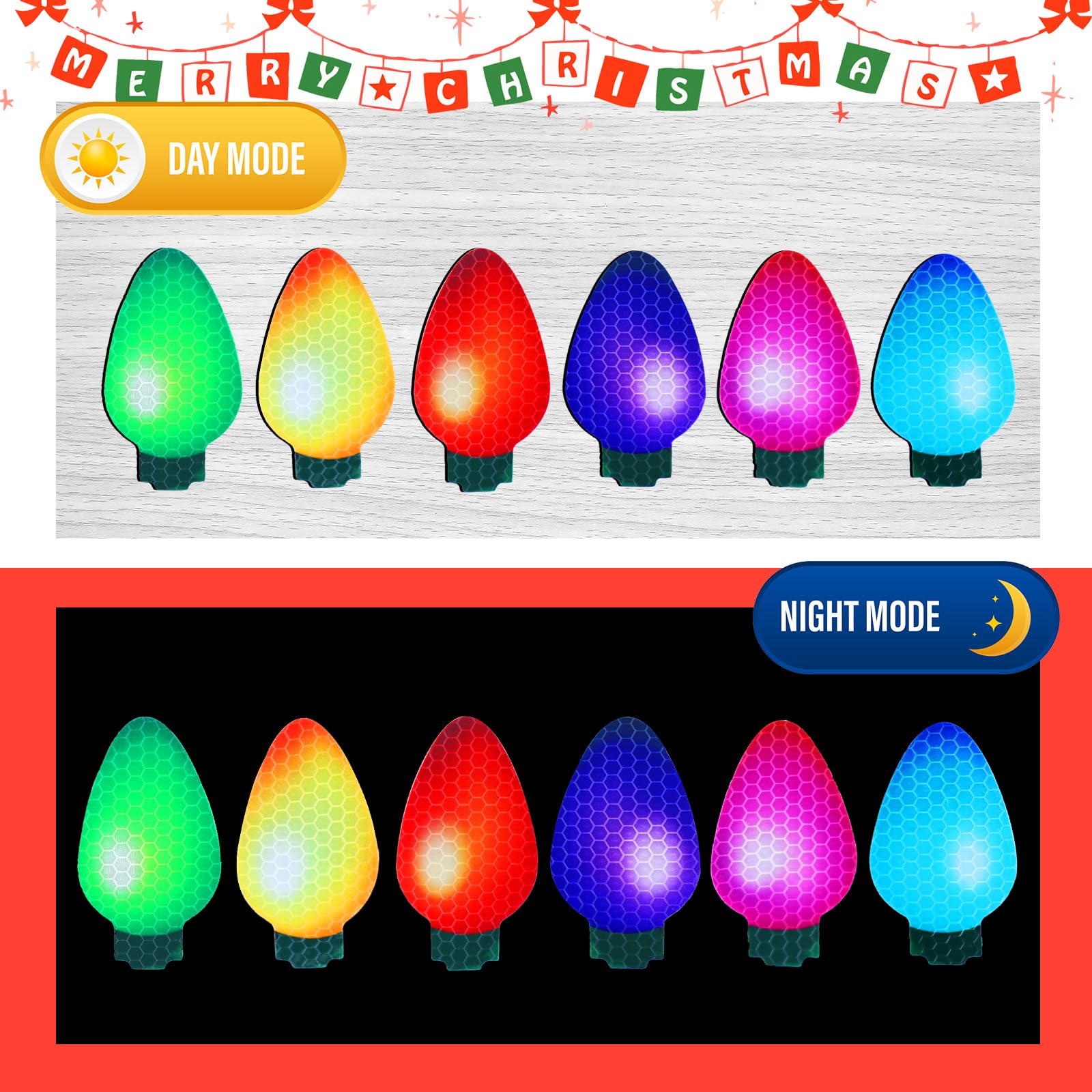 Outus guirlande d'ampoules sur coffre de voiture, meilleure visibilité festive