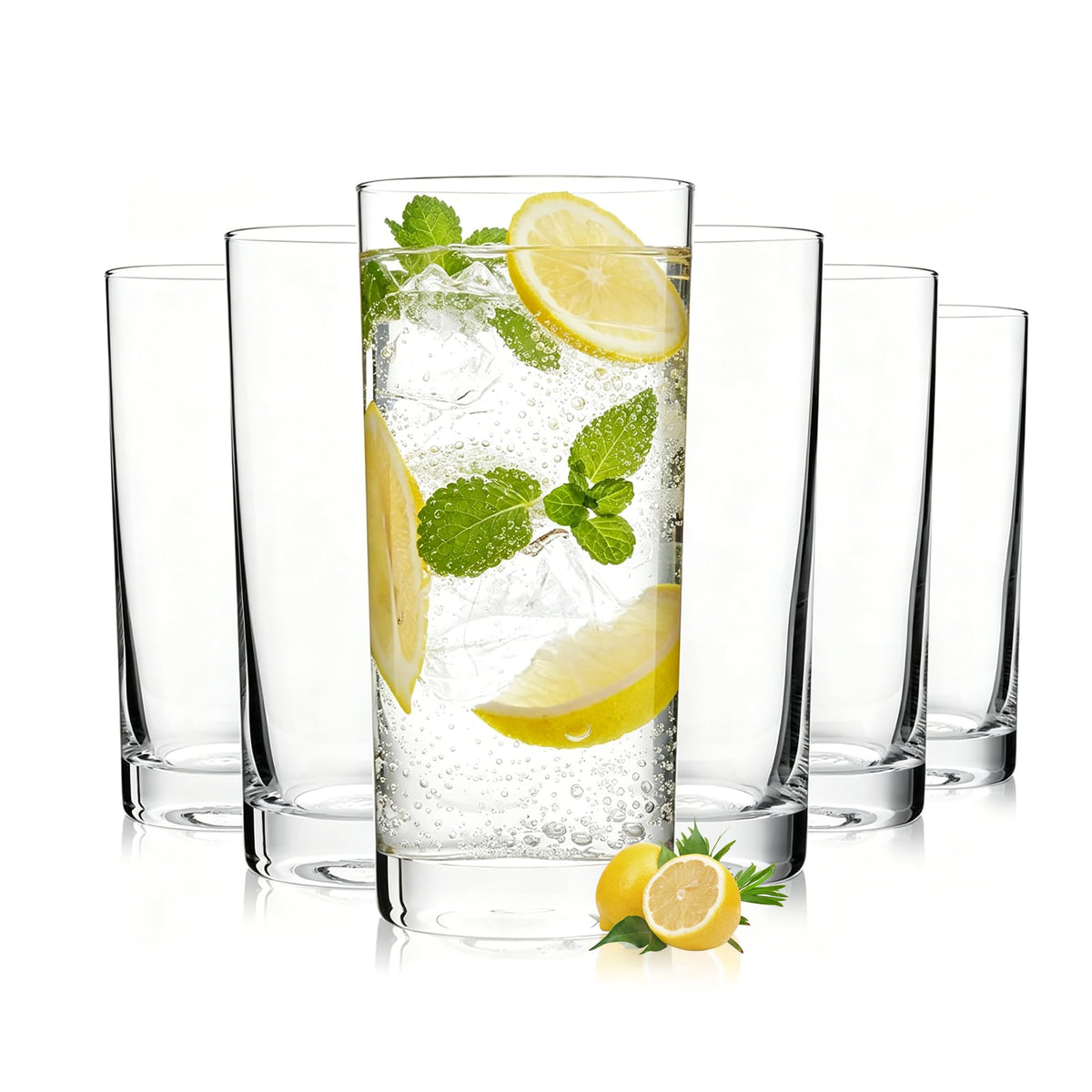 OUWO ensemble de six verres highball montrant élégance et capacité