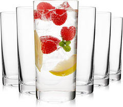 OUWO vue de face lot de 6 verres highball, présentation élégante et uniforme
