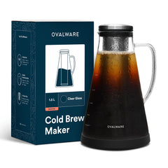 ovalware carafe face montrant design clair et capacité 1,5 L, pratique