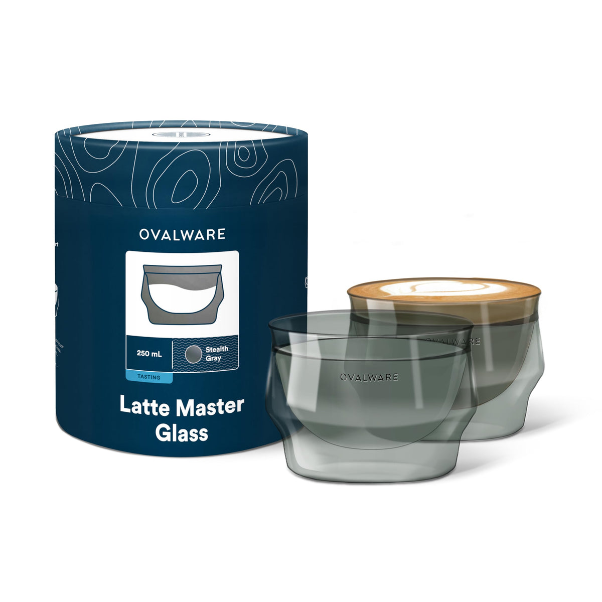 ovalware tasse latte devant montrant design et isolation thermique