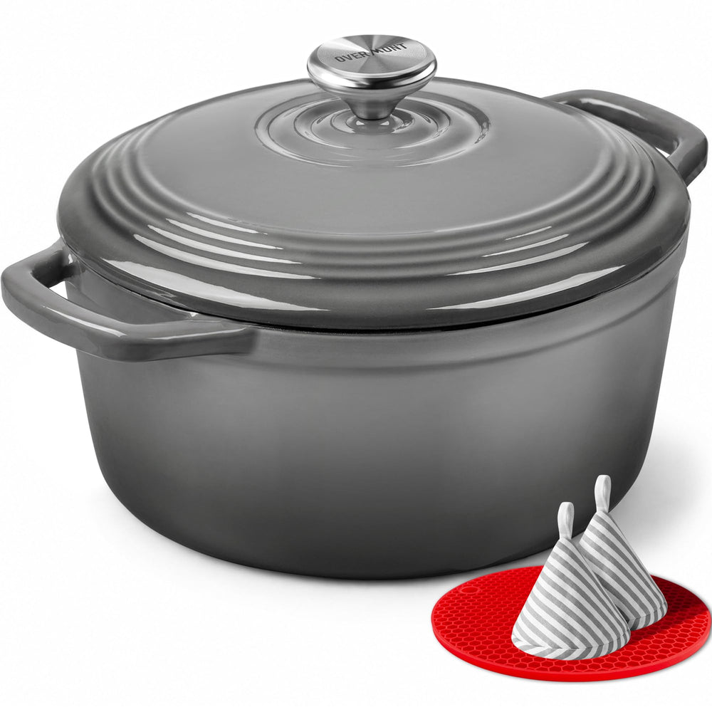 Overmont cocotte vue avant solide et design gris, durabilité garantie