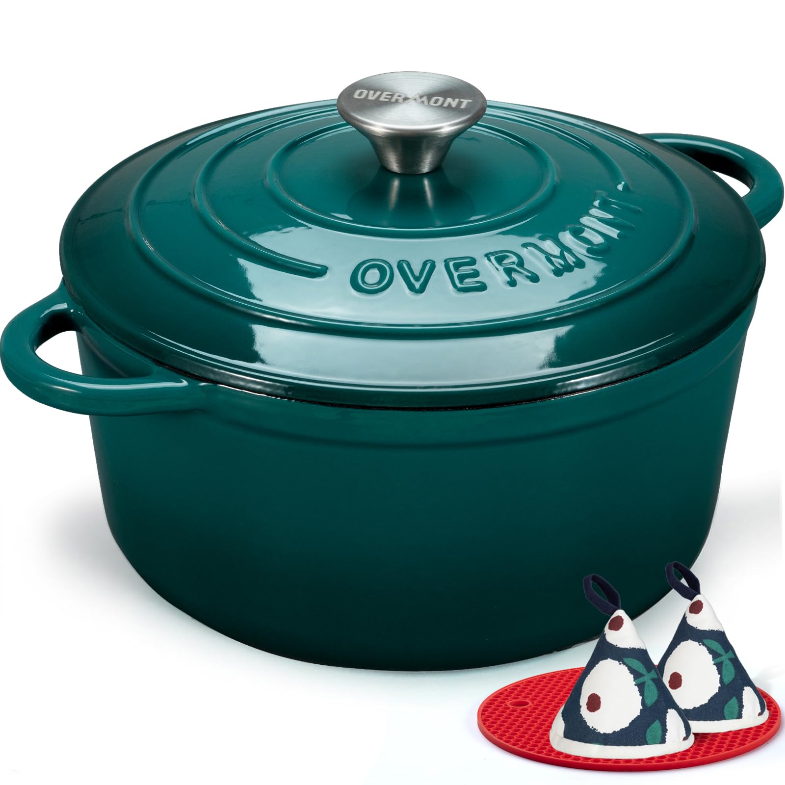 Overmont cocotte face avant couleur émaillée élégante et cuisson homogène