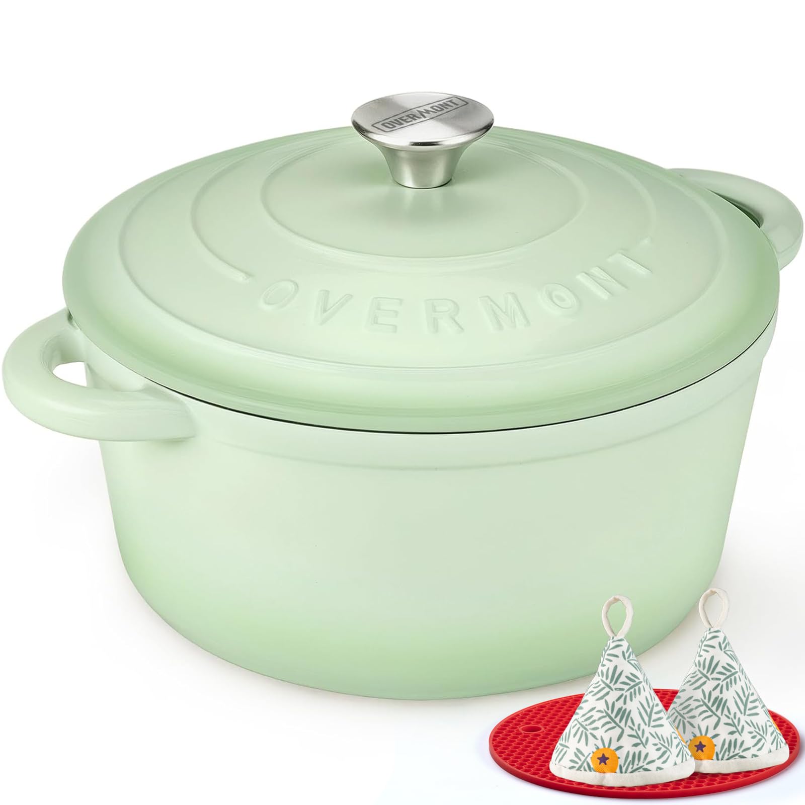Overmont cocotte face émaillée, finition élégante et durable