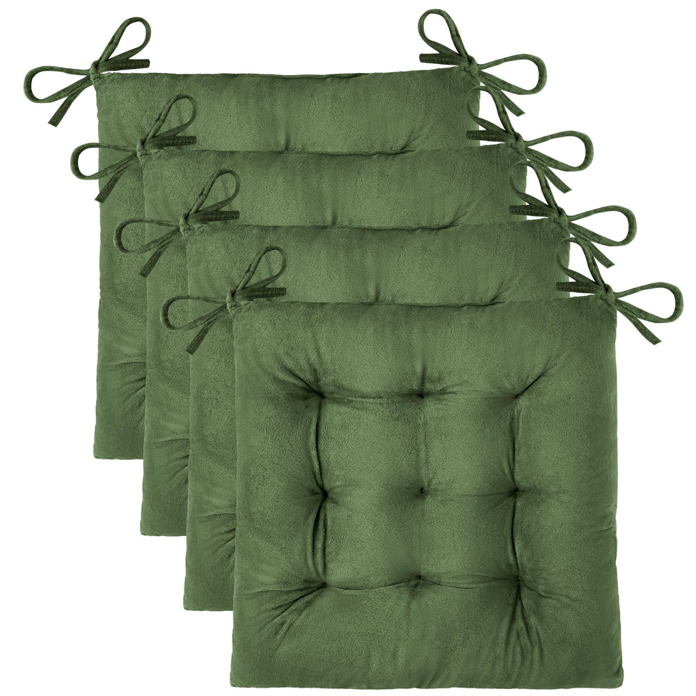 OVOV coussin face avant en velours vert apportant confort décoratif