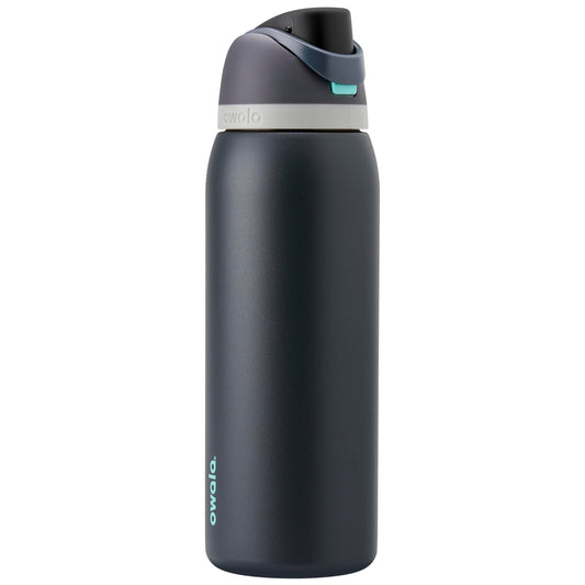 Owala FreeSip vue avant Foggy Tide montrant design et couleur durable